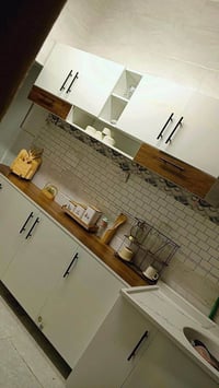 كاونتر MDF • ٢ متر • سنك مرمر