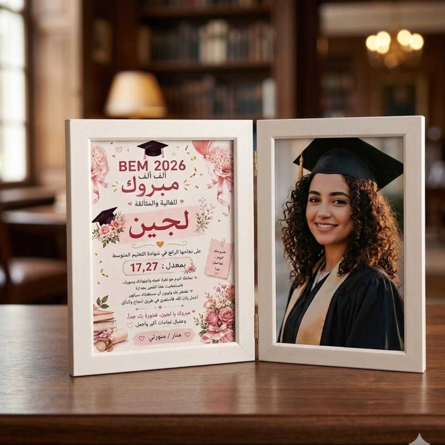 🔥🎓 عرض خاص لفترة محدودة للناجحين والناجحات 🎓🔥
هدية النجاح اللي الكل يسأل عنها! ✨
لوحات نجاح فخمة ومخصصة بالاسم والتفاصيل، ذكرى تبقى سنين مو أيام 💖
🎁 تصميم مميز حسب الطلب 💖 طباعة عالية الجودة 🌷 مناسبة للبنات والأولاد ✨ مع إمكانية إضافة الاسم وعبارة خاصة

📩 للحجز والاستفسار راسل الصفحة الآن


**إذا كنت صاحب هذا الإعلان وتريد حذفه لأي سبب، رجاءا أرسل رسالة إلى الدعم الفني**