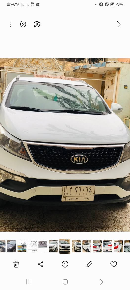 كيا سبورتج كفالة من الصبغ من الضرب مكينة ٢٠٠٠موديل ١٥ خليجي رقم بغداد السونار مرفق وية الصور السعر ١٤٠ وبيها مجال بغداد حي النصر ت***********
