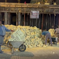 قرية الغدير • ارض التساهل • تجهيز مواد