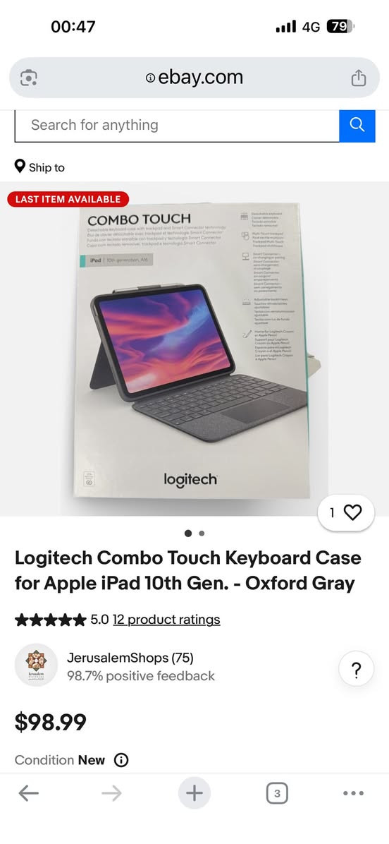 Magic Keyboard 11 inch (Logitech)
ماجيك كيبورد نوع لوجيتك ممتاز جدا للاستخدام مع آيبادات برو ١١ انش لاستخدام الجيل الاول والثاني والثالث وجميع آيبادات حجم ١١ انش ، الكيبور في مميزات مرتبه موضحه بالرابط ادناه وموضح كم ثمنه بموقع الرسمي للشركة او eBay مش اقل من ١٥٠ وانا
بدي أبيعه بس ٧٥ و في مجال بشكل بسيط ويوجد توصيل 

https://www.logitech.com/en-eu/shop/p/combo-touch-ipad


**إذا كنت صاحب هذا الإعلان وتريد حذفه لأي سبب، رجاءا أرسل رسالة إلى الدعم الفني**