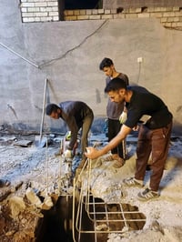 كادر • تنظيف انقاض • تصعيد مواد