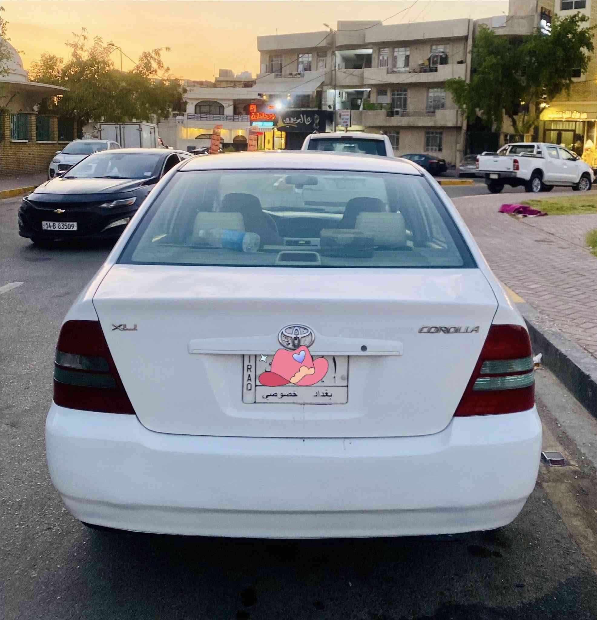 السلام عليكم للبيع
كورلا ٢٠٠٣ خليجي 
محرك ١٦٠٠ كفاله 
كير حداديه تخم تاير كهربائيات كفاله تكسي الخليج صبغ عام بيها حادث جاملغات الاماميه  باقي كفاله من الحادث 
مكان السياره بغداد الاعظمية 
السعر ٧٠ 🌹
***********
***********
