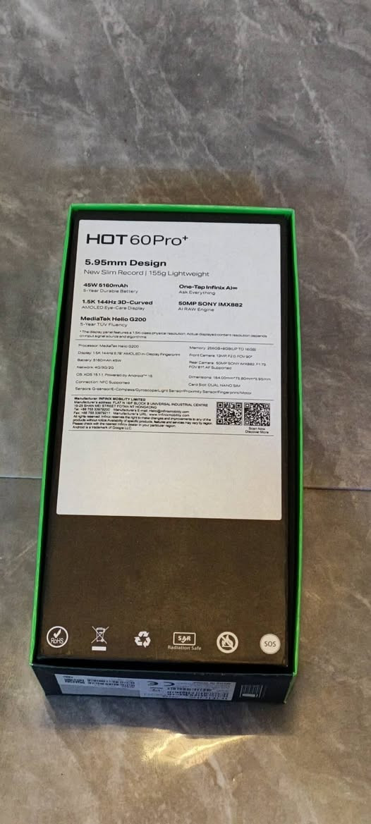 📱 للبيع Infinix HOT 60 Pro+
الجهاز نضيف كلش، استخدام خفيف تقريبًا 15 يوم بس
سبب البيع: ما متعود على أجهزة الأندرويد
🔥 المواصفات:
✅ رام 16GB (8GB أصلي + 8GB افتراضي)
✅ ذاكرة 256GB
✅ كاميرا Sony IMX882 تصوير واضح وحلو
✅ صوت قوي Sound by JBL
✅ تصميم أنيق ونحيف (5.95mm)
✅ بصمة إصبع سريعة
✅ أداء سلس بدون تعليق
📦 الجهاز ويا علبته وملحقاته كاملة
✨ الحالة: ممتازة / شبه جديد
💰 السعر: 210
📍 الموقع: تكريت – القادسية
📞 رقم التواصل: ***********
