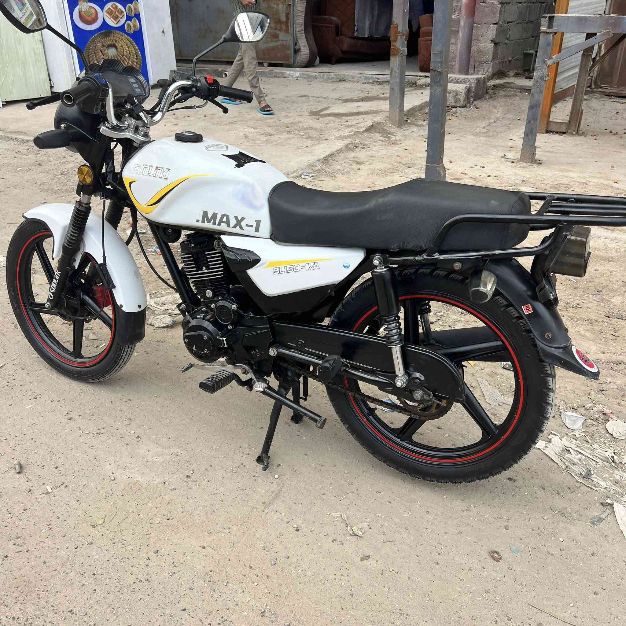 ‏سلام عليكم دراجة للبيع سونك ماكس كفالة عامة موديل 24 دراجة أي نقص ما أبيها كفالة عامة السعر 700 وبيها مجال الرقم بغداد***********
