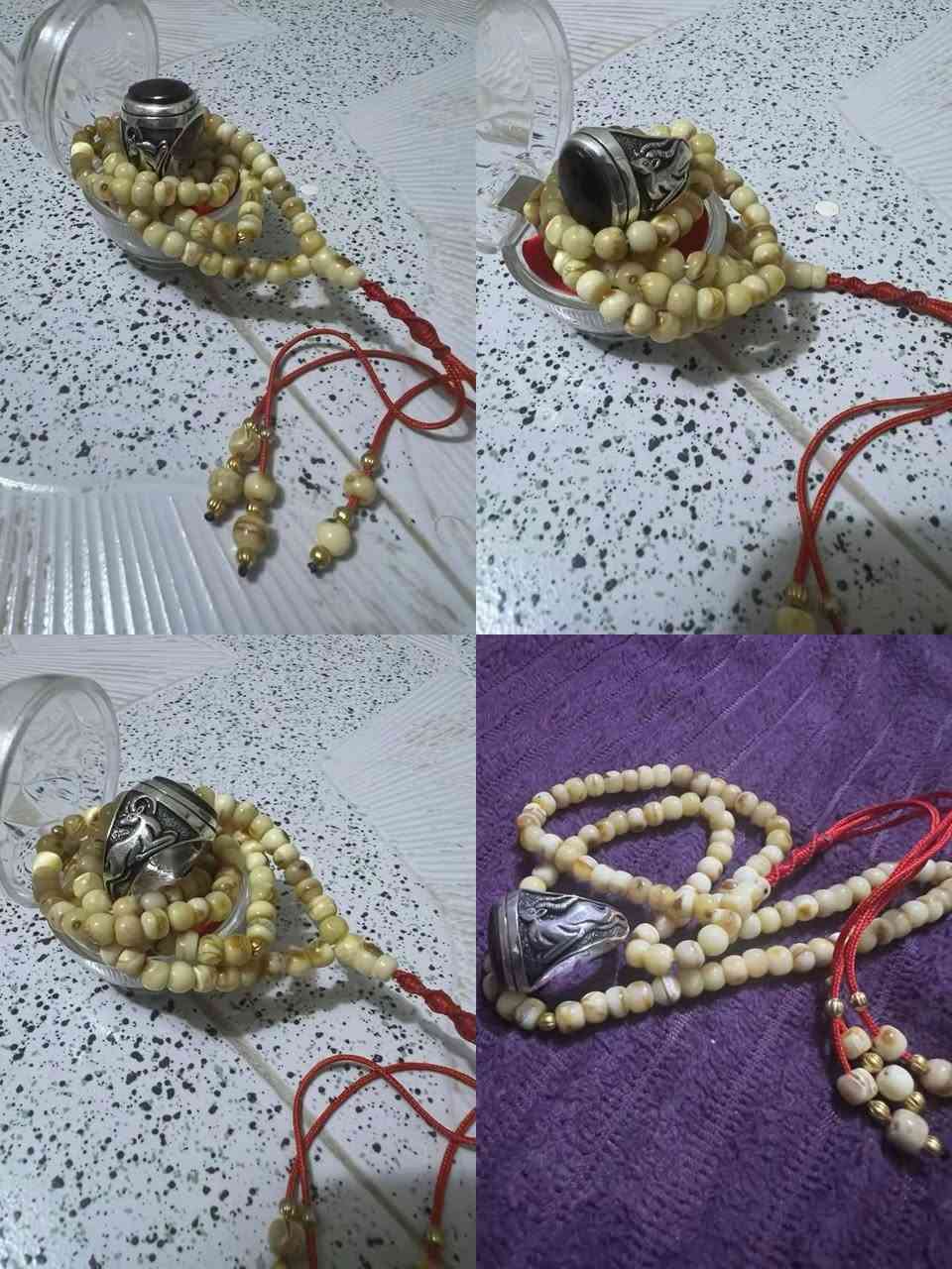 خاتم حميد جنكي ختم وتاريخ
سبحه كهرب بولني فواصل ذهب
***********
