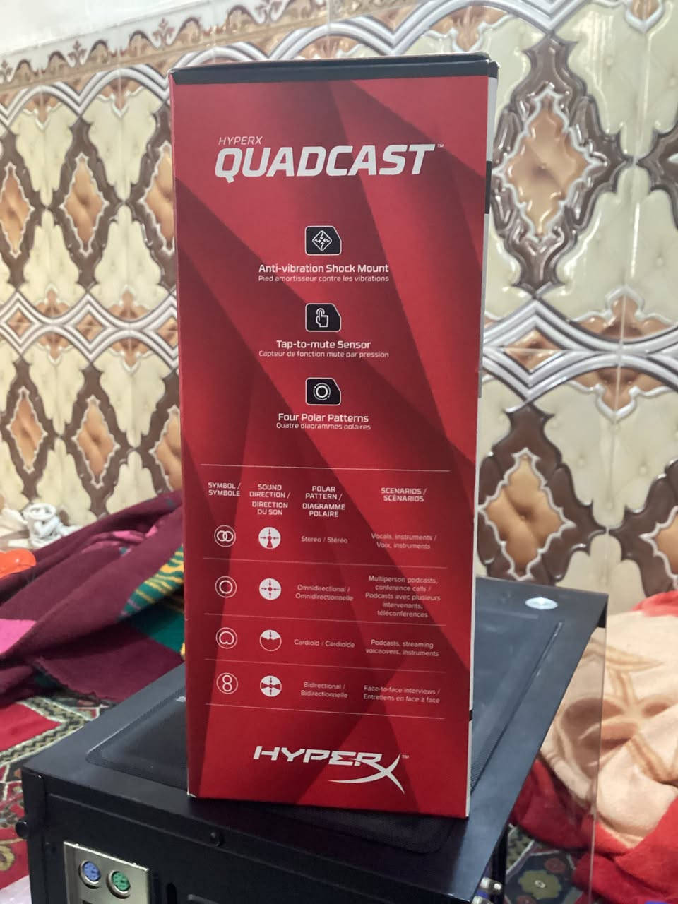 مايك احترافي اصلي QUADCAST تكدر تشوف الموصفات و الاسم الكامل لمايك عبر الصوره و المايك بي ضمان 11 شهر جديد مستخدم شهر و السعر 90 الف 
لاستفسار اتصل على : ***********
واتساب موجود
