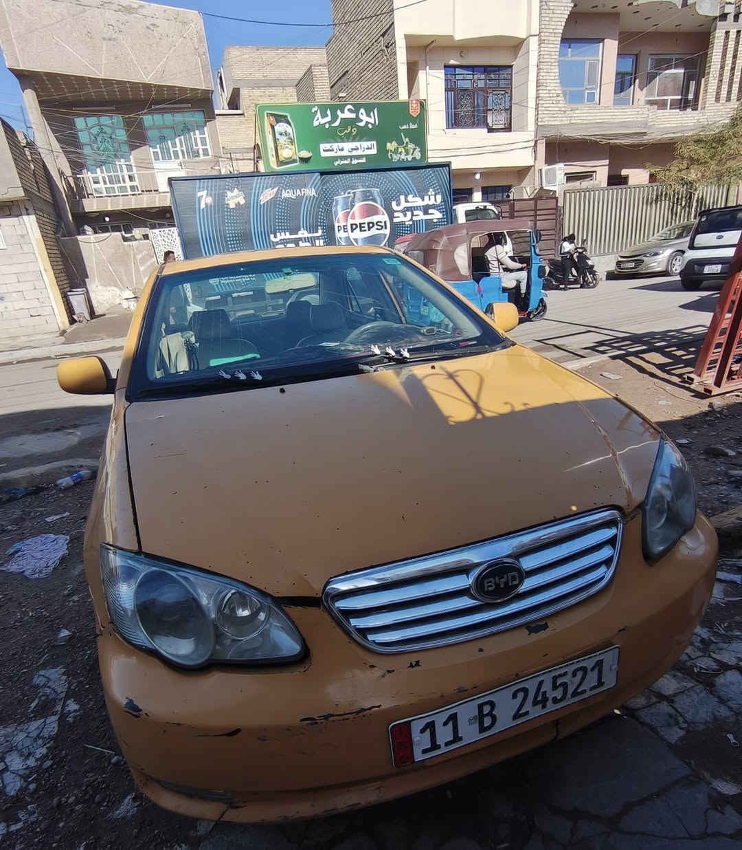 سلام عليكم بي واي دي f3موديل 11بسمي مصفره هيئه وغرامات كامله بيها خياس بل هلال مكاني بغداد الشعب السعر ٤٢ وبيها مجال ***********
