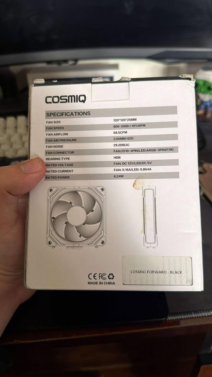 فانات AsiaHorse COSMIQ RGB 120mm Daisy Chain PWM Fan (3-Pack) هذا نوعها عندي منها كت واحد 3 فانات ب 25 استخدامها اسبوع واحد فقط توصيل ماعندي


**إذا كنت صاحب هذا الإعلان وتريد حذفه لأي سبب، رجاءا أرسل رسالة إلى الدعم الفني**