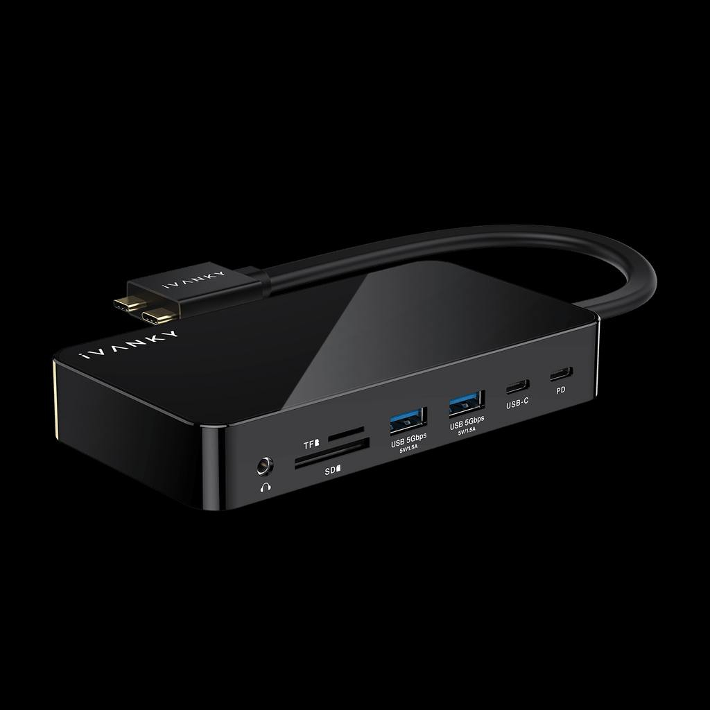أفضل شاحن للماك والايفون تفاصيل⬇️
محطة الإرساء iVANKY FusionDock 1 الشاملة: (شاحن الحاسبات والموبايلات....)
- تتميز بتصميم مدمج وتدعم ميزة "التوصيل والتشغيل" (plug-and-play) لسهولة الاستخدام.
- المنافذ المتوفرة (12 منفذًا) تم تصميم المحطة لتوفير مجموعة متنوعة من خيارات الاتصال لتقليل الحاجة إلى محولات إضافية:
- منافذ العرض:
تحتوي على منفيذين HDMI 2.0 يدعمان تشغيل شاشتين خارجيتين بدقة تصل إلى 4K عند تردد 60 هرتز.
- منافذ البيانات والـ USB: منفذا USB-C 3.0 لنقل البيانات والشحن.
- 4منافذ USB-A 3.0 لتوصيل الملحقات المختلفة.
- قارئ البطاقات: فتحة مخصصة لبطاقات SD وأخرى لبطاقات microSD/TF بسرعات نقل تصل إلى 104 ميجابايت/ثانية.الاتصال بالشبكة:
- منفذ Gigabit Ethernet (RJ45) لتوفير اتصال إنترنت سلكي ومستقر عالي السرعة.
- الصوت: منفذ مجمع (Combo) بمقاس 3.5 ملم لتوصيل سماعات الرأس والميكروفون.
- مزود طاقة خارجي: يأتي الجهاز مع محول طاقة رئيسي بقدرة 150 واط أو 180 واط.
- شحن الحاسوب (Power Delivery): يمنح الكمبيوتر المحمول المتصل طاقة شحن تصل إلى 96 واط، وهو كافٍ لشحن أجهزة MacBook Pro بمقاس 14 أو 16 بوصة بكفاءة عالية أثناء العمل الشاق
- شحن الملحقات: تدعم بعض منافذ الـ USB شحن الأجهزة الذكية مثل الهواتف والأجهزة اللوحية بقدرات تصل إلى 18 واط.
***********
