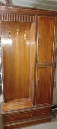 غرفة اخشاب صاج تفصال عراقي ثقيل وضخم لون بني جوزي داكن ٧قطع الكنتور شك...
