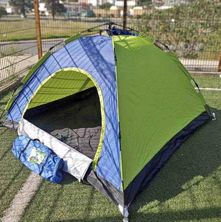 🏕️ *خيمة أتوماتيكية* ⛺ ⛺
 🏕️سهلة الفتح والطي 
🏕️ تتسع لخمس أشخاص 👤👤👤👤👤
🌜مناسبة للتخييم والرحلات السياحية 
💦قماش مقاوم للماء
*ابعاد الخيمة:*
2,00 متر فالطول 
2,00 متر فالعرض
1,40 متر فالإرتفاع


**إذا كنت صاحب هذا الإعلان وتريد حذفه لأي سبب، رجاءا أرسل رسالة إلى الدعم الفني**