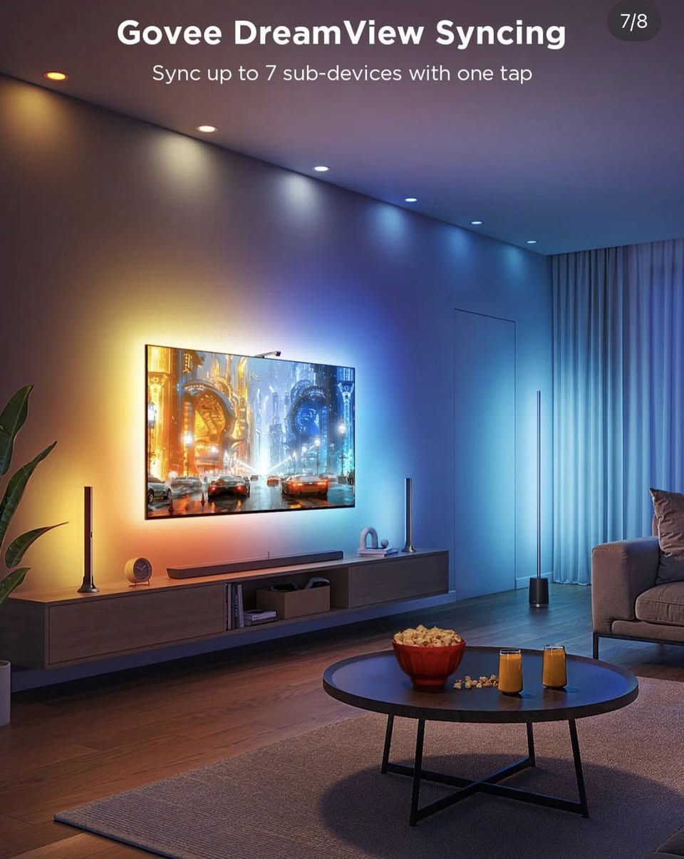 Govee RGBIC Tv Light Bar 45-75 Ince
ويمكنك ربطة مع اضاءة التلفاز (العدسة)لتفاعل نفس الالوان عن طريقة خاصية DreamView مزامنة✨
مناسب لشاشة الكيمنك ايضا Pc🖥️
تفاصيل بسيطة تصنع فرقاً كبيراً في الأجواء.. 💡 ميزة الـ DreamView خلت التلفاز والـ Light Bars يعزفون سيمفونية ألوان وحدة. راحة بصرية وتجربة غامرة بكل معنى الكلمة. ✨📺"


**إذا كنت صاحب هذا الإعلان وتريد حذفه لأي سبب، رجاءا أرسل رسالة إلى الدعم الفني**