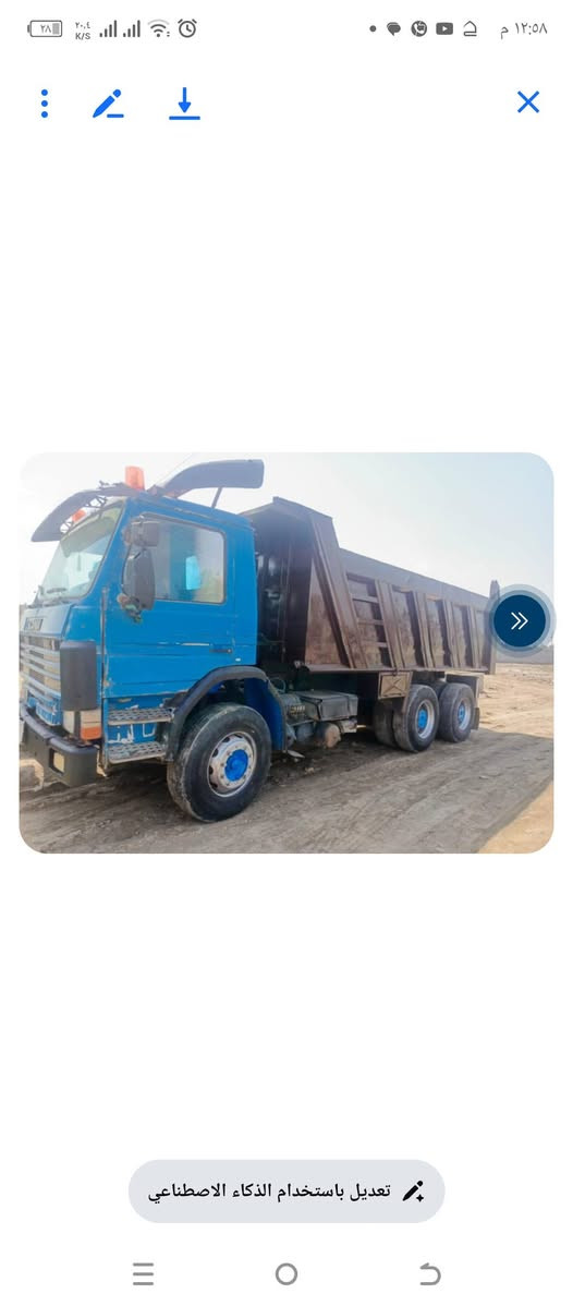 سكانيا موديل 91مكينه 12.ونص جديده تخم تاير مجموعه كتر شاصي مكفول رقم الماني سنويه لل 27 تليفون ***********
