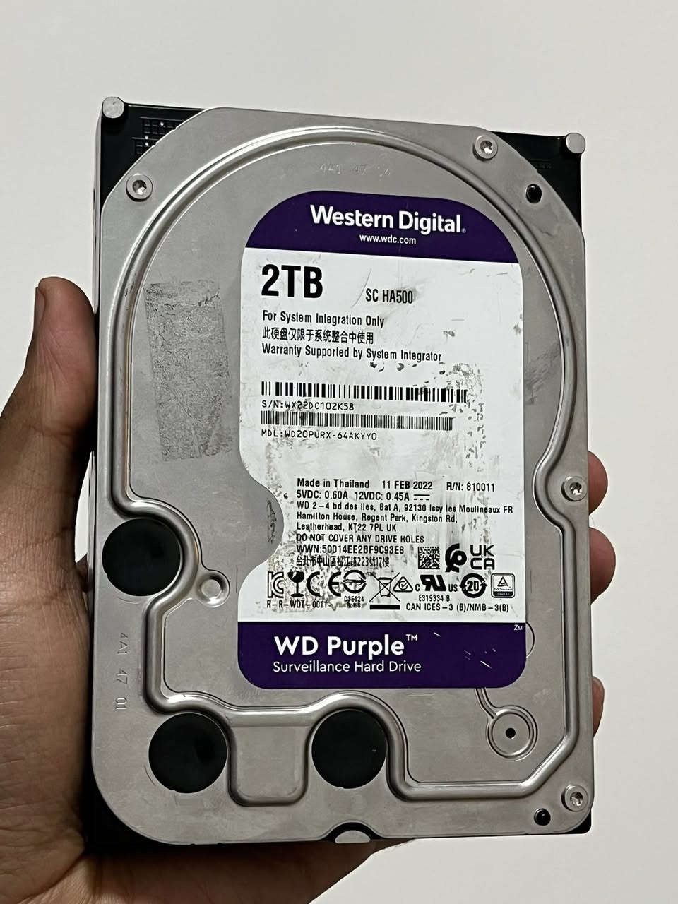 هارد 2TB افضل واسرع هاردWd بنفسجي (عدد 2) اعلى سعر ابيع


**إذا كنت صاحب هذا الإعلان وتريد حذفه لأي سبب، رجاءا أرسل رسالة إلى الدعم الفني**