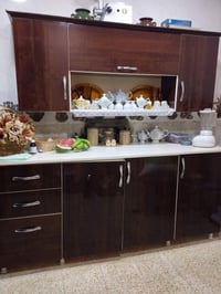 كاونتر مستعمل • سنك كرانيت • خشب تكسام