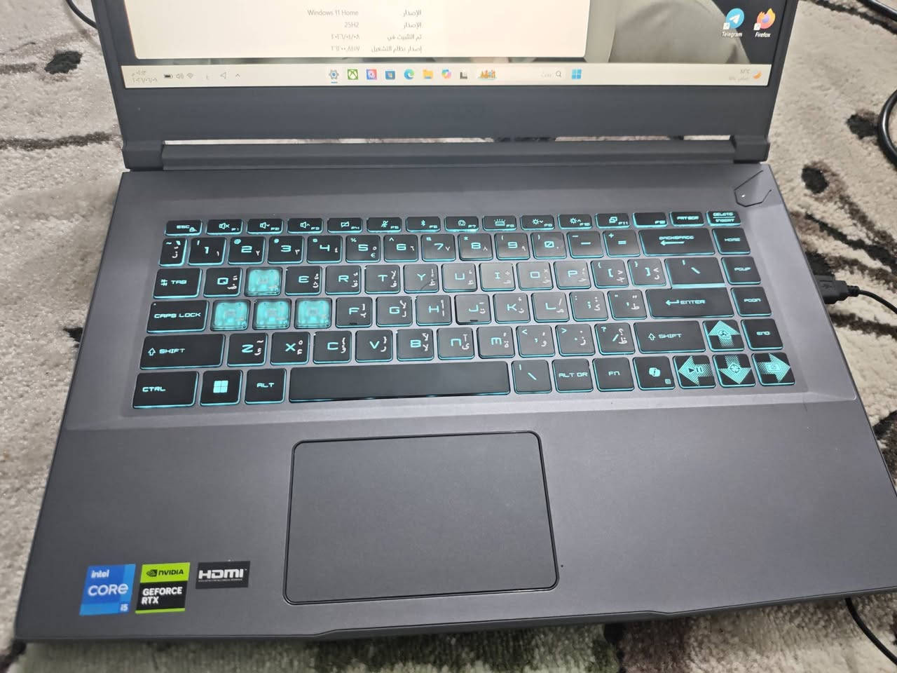 🔥 للبيع لابتوب MSI Thin 15 B13UC Gaming بحالة ممتازة 🔥

للبيع لابتوب MSI Thin 15 B13UC، استخدام شهر واحد فقط، بحالة ممتازة جدًا ويعمل بكفاءة عالية، مناسب للألعاب، التصميم، المونتاج، والبرامج الهندسية.

المواصفات:
✅ Intel Core i5-13420H (الجيل 13)
✅ NVIDIA GeForce RTX 3050 4GB
✅ RAM 16GB
✅ SSD NVMe 512GB
✅ شاشة 15.6 بوصة FHD بمعدل تحديث 144Hz
✅ لوحة مفاتيح بإضاءة زرقاء
✅ Windows 11

مميزات الجهاز:
✔️ استخدام شهر واحد فقط.
✔️ نظيف جدًا وخالٍ من الأعطال أو الصيانة.
✔️ أداء قوي وسريع ومناسب للألعاب والبرامج الثقيلة.
✔️ جاهز للفحص والتجربة.

💰 السعر: 850,000 دينار عراقي (قابل للتفاوض بالمعقول)
📞 للتواصل: ***********
📍 الجاد بالشراء يتواصل على الرقم أو عبر الرسائل الخاصة.
