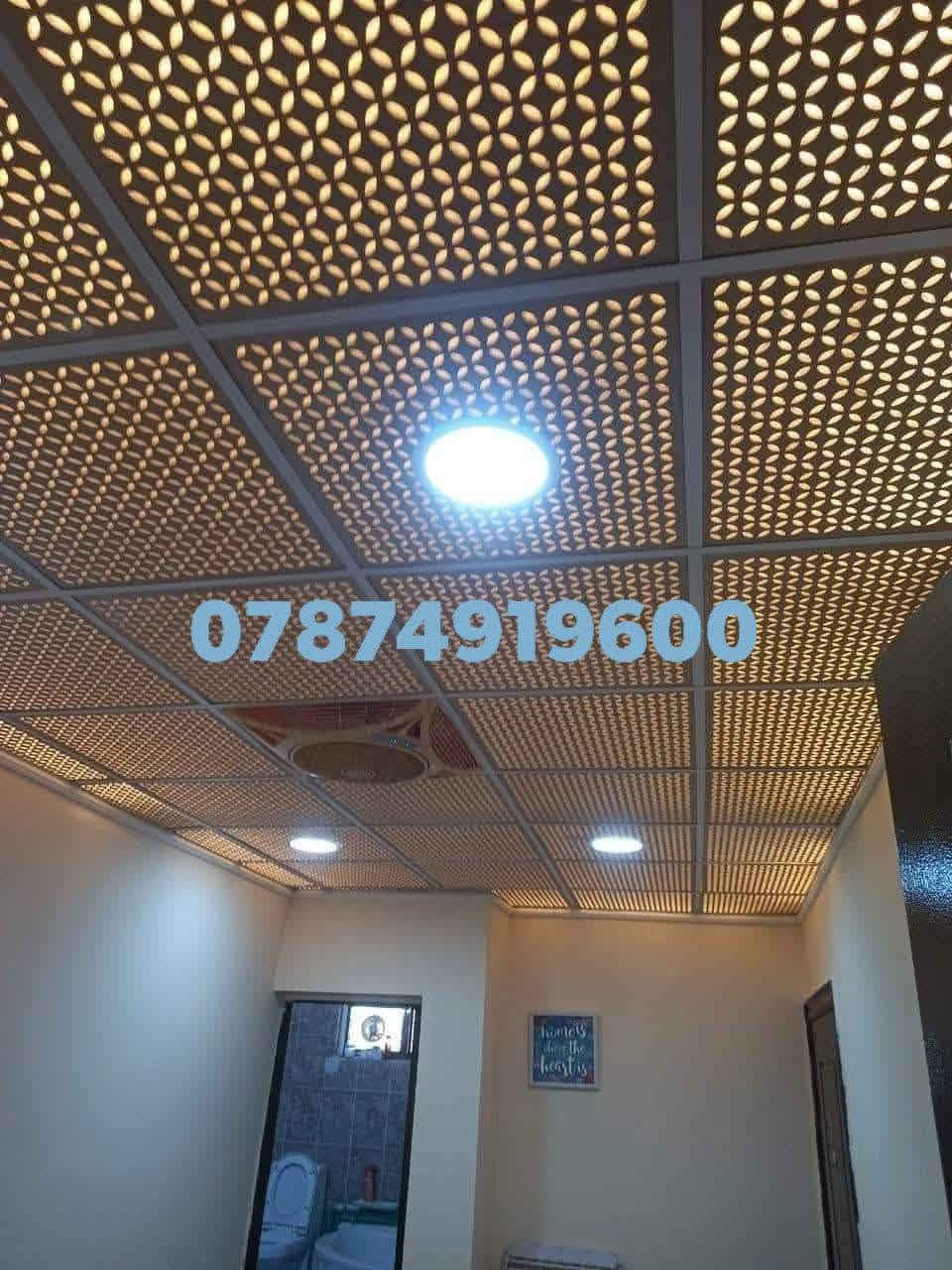 عمل جميع انواع السقوف الثانويه الابلاستك او السقف الثانوي البورك  عمل لوحات السيئنسي سعر المتر فقط 10 الف الاتصال على الرقم التالي ***********
