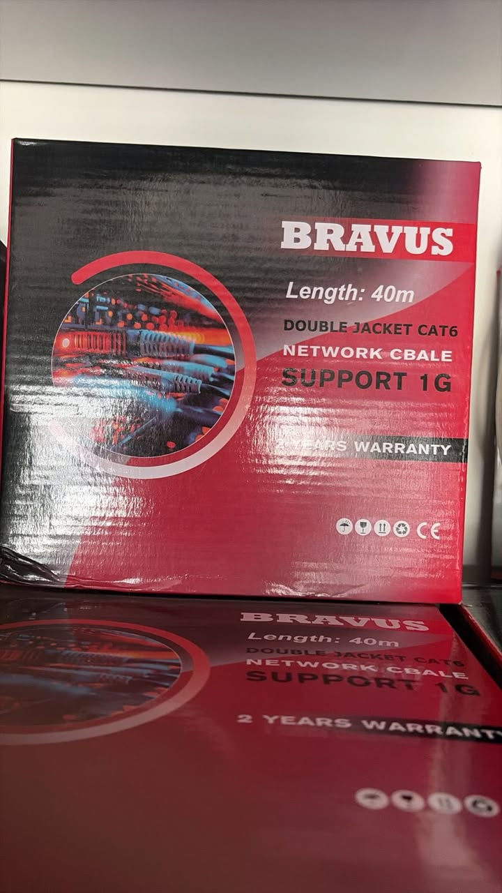 🛜🛜 وصل ارقى كيبل بكل العراق ⭐️⭐️

🔶كيبل انترنيت  دبل غلاف BRAVUS  CAT6 🔸
🔸كيبل دبل جاكيت قوي جدا 🔸
🔸يعبر ١ كيكا حقيقي 🔸
🔸ضمان استبدال سنتين حقيقي🔸
🔸مصنوع من مواد جديدة وليس معادة 🔸
🔸كيبل خارجي مقاوم للظروف الخارجية 🔸
🔸القياس متر حقيقي وليس يارد 🔸
🔸بلإضافة الى كيبل انترنت واحد متر 🔸
—————————————————-
‼️ القياس 20 متر  

 تعبئة الكارتون 40 قطعة
—————————————————
 ‼️ القياس 30 متر 

تعبئة الكارتون 30  قطعة
—————————————————— 
‼️ القياس 40 متر 

تعبئة الكارتون 24 قطعة——————————————————
‼️ القياس 50 متر 

تعبئة الكارتون 20  قطعة

📦يوجد توصيل جميع محافظات العراق 
☎️‏‭0771 078 7700‬
