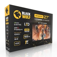 شاشة بلاك وولف تجي بدقة فول  HD 165 HZ وبستجابه 1ms تجي بخاصية ال فري ...