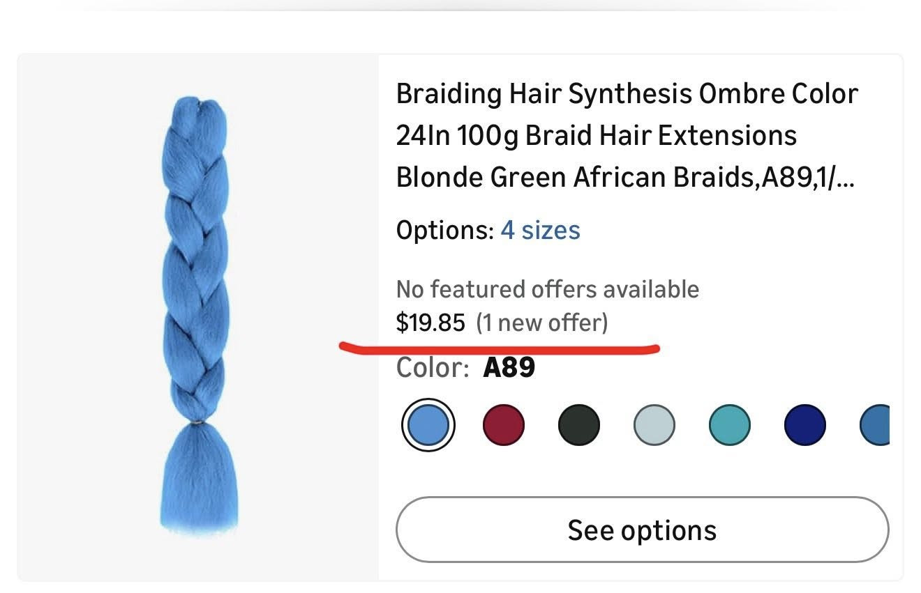 كصايب (ضفائر افريقية) وهم تكدرون تركبوها بماشة، تجي بظرف اسود مال شحن كبس مثل الي بالصورة بيه من ٦ الى ٨ ضفائر الوان مشكل سعرة ١٥ الف واصل


**إذا كنت صاحب هذا الإعلان وتريد حذفه لأي سبب، رجاءا أرسل رسالة إلى الدعم الفني**