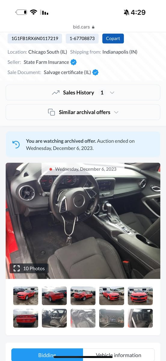 بيع مستعجل سعر مناسب بدون ايرباك
سلام عليكم للبيع كمارو 2022 محرك 2000 ماشية 19 الف رقمها سليمانية باسمي الدولي هزة جديدة ترقيم جديد مصارلها هواي داخلة
حادثها كلش خفيف مرفق بالرابط صور الحادث سونار مسويلها ب المنشور الصور 
السيارة لونها مميز وبدون نواقص عارضها ب 152 وبيها مجال بسيط
مكاني شارع فلسطين و هذا رقمي ***********
