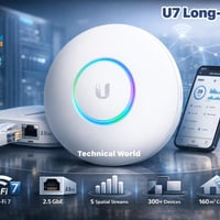 UniFi U7-LR • واي فاي 7 • منفذ 2.5GbE