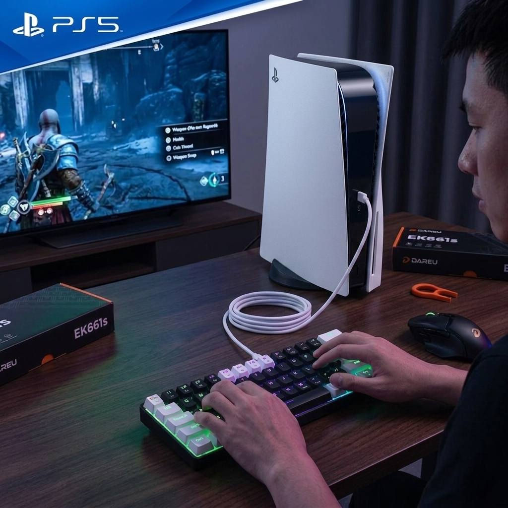 عشاق الأناقة والأداء العالي، الكيبورد الميكانيكي الاختيار المثالي لـ Setup نظيف ومساحة عمل مريحة!
✨ أبرز المواصفات:
 الحجم المدمج (61 مفتاحاً): تصميم بنسبة 60% ليوفر لك مساحة إضافية واسعة لحركة الماوس.
 توصيل مرن وعصري: يأتي مع كابل Type-C قابل للفصل لسهولة التنقل والترتيب.
 إضاءة RGB/متحركة: تأثيرات بصرية مميزة تضيف لمسة جمالية رائعة على مكتبك.
 تجربة كتابة ميكانيكية: استجابة سريعة ودقة عالية مثالية للألعاب والكتابة الطويلة.
📦 محتويات العلبة:
1 الكيبورد الميكانيكي.
2 كابل Type-C.
3 أداة سحب المفاتيح (Key puller).
4 دليل المستخدم (User manual).
💡 الأداء القوي والمظهر الأنيق في مكان واحد!
عشاق الأناقة والأداء العالي، الكيبورد الميكانيكي الاختيار المثالي لـ Setup نظيف ومساحة عمل مريحة!
للاستفسار مراسلة الصفحة


**إذا كنت صاحب هذا الإعلان وتريد حذفه لأي سبب، رجاءا أرسل رسالة إلى الدعم الفني**