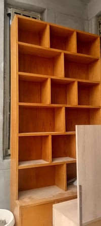 مكتبة • ست رفوف • خشب عراقي