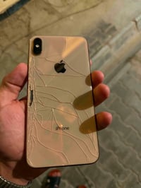 ايفون أكس ماكس لون ذهبي الجهاز كل مكفول فقط بي فطر بالشاشه والضهر مفطو...