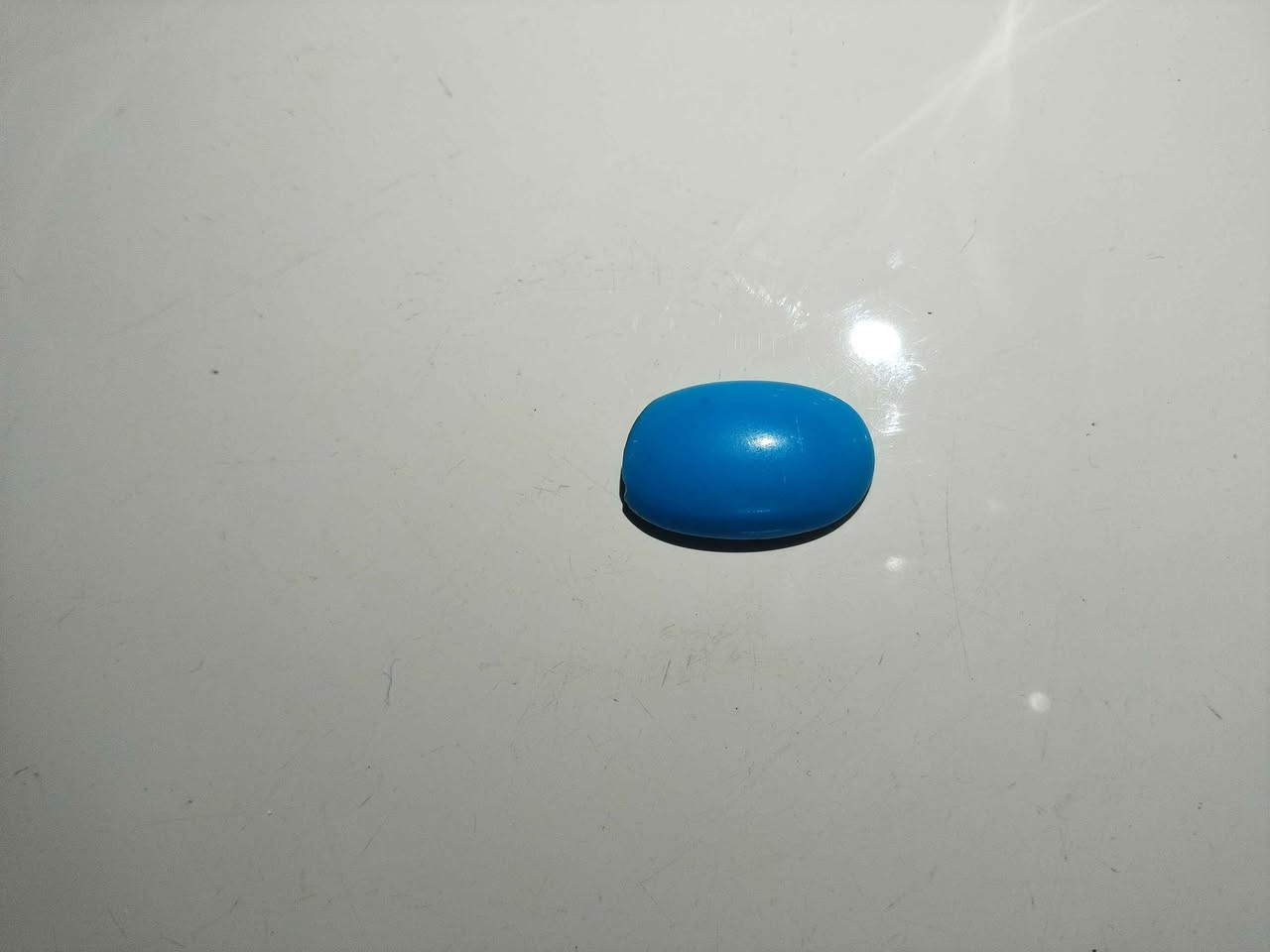 فيروز طبيعي خالي من العروق ازرق سماوي زاهي وزنة 2غرام بيضاوي صقيل ناعم جاهزة لصياغة فص خاتم سعرة 20 توصيل داخل كركوك مجاني *********** كركوك, العراق
