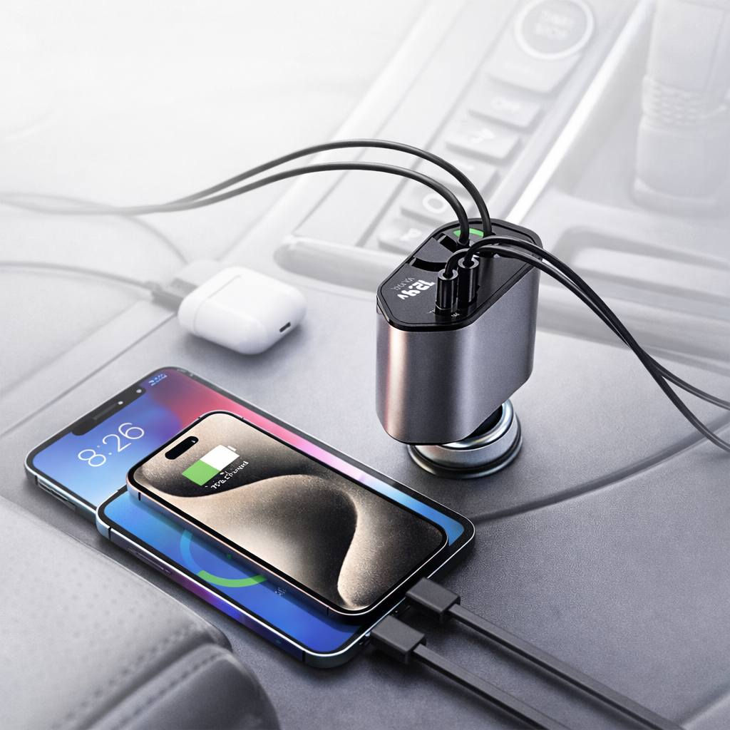 🚗 شاحن الـ 4 في 1 العملاق صار يمك ⚡
تعبت من الكيبلات المخربطة بالسيارة؟ وتريد شاحن يشحن موبايلك وموبايل العائلة بوقت واحد وبسرعة خيالية؟ 🤩
جبنالكم "شاحن الجداحة الذكي" بقدرة 120 واط - الحل الأمثل لكل سيارة!
🔥 ليش هذا الشاحن لازم يكون بسيارتك؟
 * ✅ تصميم 4 في 1: يشحن 4 أجهزة سوية بدون ما تأثر سرعة الشحن.
 * ✅ وايرات سحب (Retractable): الكيبلات تنسحب وتتجمع بضغطة وحدة، يعني سيارتك تبقى نظيفة ومرتبة وماكو وايرات مبعثرة.
 * ✅ شحن خارق 120W: يدعم الشحن السريع جداً (Super Fast Charging) للـ Type-C و iPhone.
 * ✅ رأس دوار 180 درجة: يتحرك وياك بكل الاتجاهات حتى يناسب مكان الجداحة بسيارتك مهما كان نوعها.
 * ✅ أمان عالي: يحمي موبايلك من التيار الزائد والحرارة، اشحن وأنت مطمئن.
📋 المواصفات الفنية:
 * 📏 طول الكيبل: 80 سم (يوصل للكاعدين ورا براحتهم!).
 * 🔌 المنافذ: منفذ USB + منفذ Type-C + كيبلين مدمجة (iPhone و Type-C).
 * ⚡ القدرة: يصل إلى 120 واط لشحن اللابتوب والموبايلات الحديثة.
 * 🛠 المادة: مصنع من مواد مقاومة للصدمات والحرارة (ABS+PC).
💰 العرض الأقوى:
💸 السعر: 30 ألف دينار فقط!
🚚 التوصيل: مجااااني لجميع محافظات العراق (من زاخو للفاو).
⚠️ ملاحظة: الكمية محدودة جداً.. لا تفوت الفرصة!
📥 للحجز والاستفسار: ارسل لنا رسالة على الخاص أو اترك تعليقاً وسيتم التواصل معك.


**إذا كنت صاحب هذا الإعلان وتريد حذفه لأي سبب، رجاءا أرسل رسالة إلى الدعم الفني**