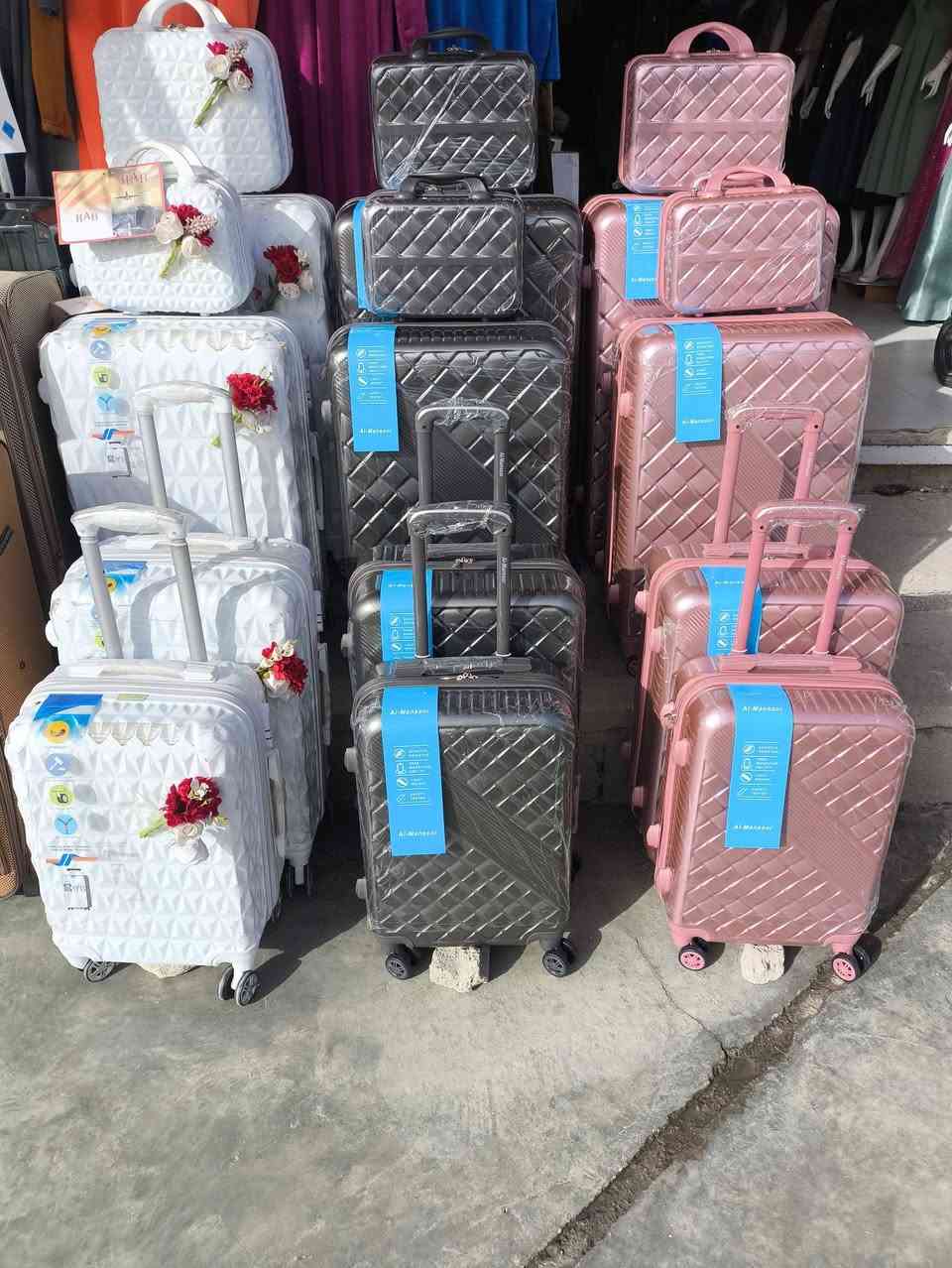 تم وصول جنط سفر وأعراس 
موديلات جديده 
العنوان الانبار حديثه مقابيل شاشه العرض 
ازياء عماد 
توجد خدمة توصيل 
الاستفسار على رقم 
***********
