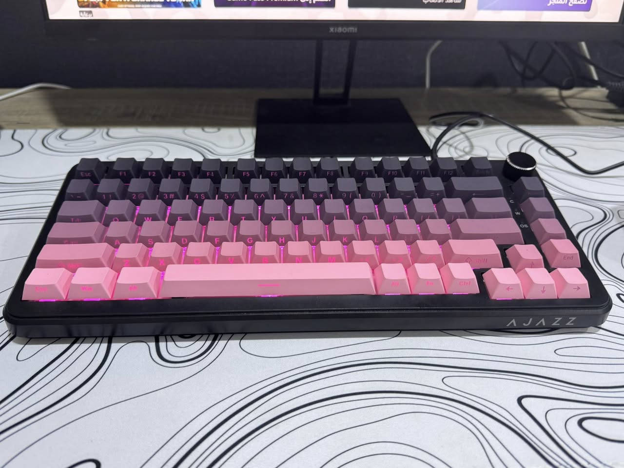 كيبورد ميكانيكي RGB جديد للبيع 🔥
 • نوع: كيبورد ميكانيكي (75%)
 • إضاءة: RGB متعددة الأوضاع 
 • اتصال:
✔ واير (USB-C)
✔ بلوتوث
 • بيه زر دايل للتحكم بالصوت 🎚️
 • حالة: نظيف جدًا استخدام خفيف
 • مناسب للألعاب والكتابة ويجي ويا القالعه مالته
Yellow switch سوتش اصفر 

📌 ملاحظة: ماكو دنجل (يشتغل واير أو بلوتوث عادي)

💰 السعر: (35وبي مجال)
📍 الموقع: (الحله)
📩 للتواصل خاص


**إذا كنت صاحب هذا الإعلان وتريد حذفه لأي سبب، رجاءا أرسل رسالة إلى الدعم الفني**