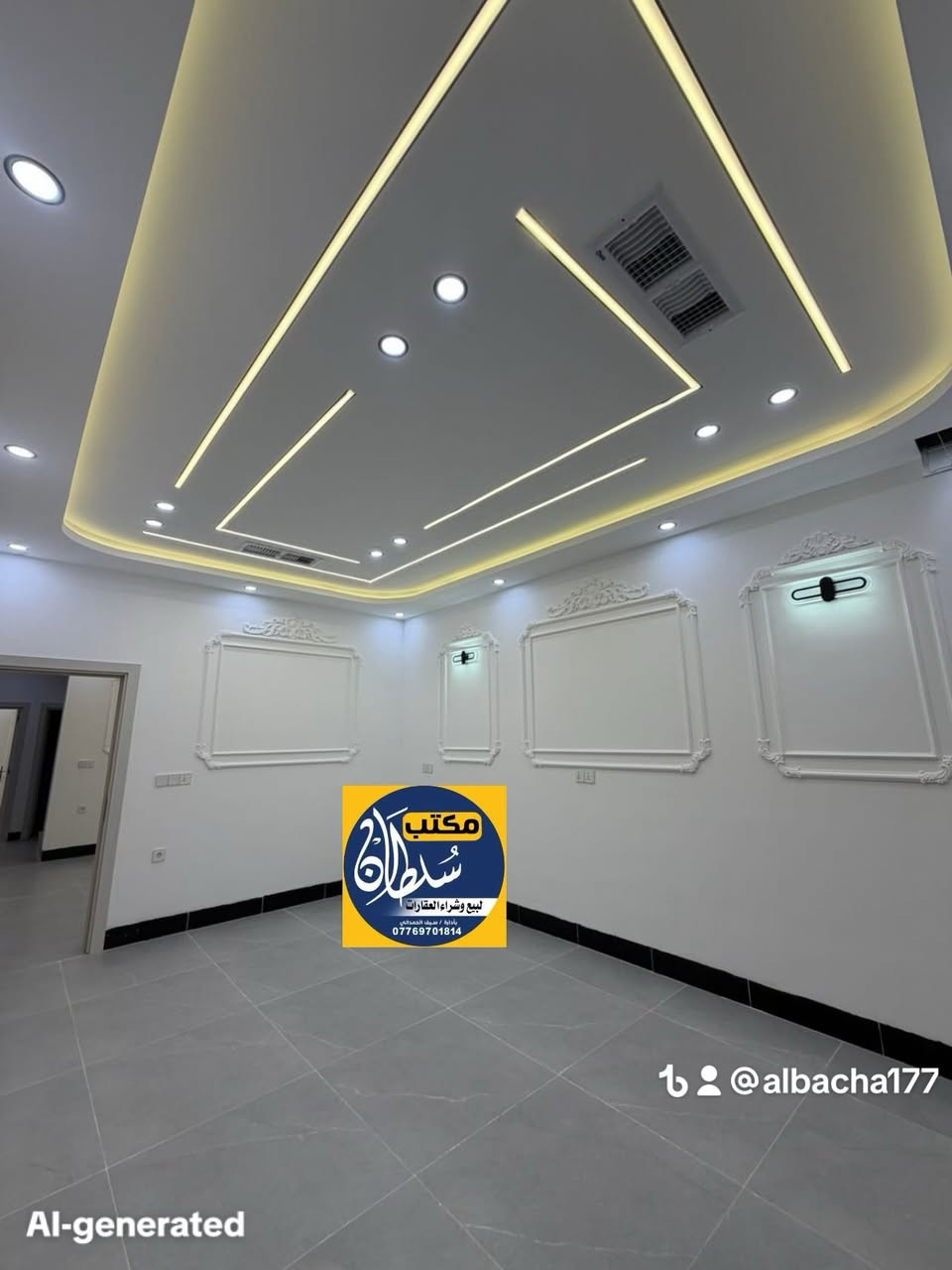 دار للبيع 

مساحة ￼150 متر واجهه 7 ونصف

صفر حديث - طريق بغداد 

طابو صرف بأسم شخص واحد 

مواصفات حديثه صفر 

نظام دكت -نوافذ المنيوم -مغربي -نظام كاميرات - غاز

الموقع : طريق بغداد قرب الابنية المدرسية المنطقة المقابل لجامع الفتح 

يحتوي : كراج - حديقه - استقبال - مطبخ - هول -4 غرف نوم - مجموعتين صحيات 

💵السعر ع الأتصال او مراسلة الصفحة💵

***********

نستقبل جميع عروضاتكم السكنية والتجارية
للترويج لها عبر الصفحة الخاصه بالمكتب
