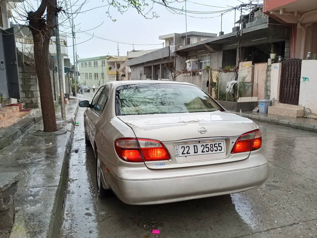 نیسان ماگزیما مۆدێل ٢٠٠٠ حیزام بۆیاخ لەسەر ساغی بێ دەعم و لێدراو .... گێڕ و مەکینە کامری ٢٠٠٢ .. ڕەقەم ئەسڵی و جام کارەبا . تەبرید و گەرمی . قفڵ مەرکەزی و سندوق کۆنترۆل . کوشن جڵد و ناو زەرد .... بە ناوی خۆمە تا ٢٠٣٠ تەحویل و گێڕ و مەکینە بە شەرت سعر ٤٨ و مەجال 
***********
*********** رانية, السليمانية
