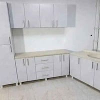 كاونتر MDF ١٫٥م • سنك ١٫٢٠م • فاترينا ٥٠سم