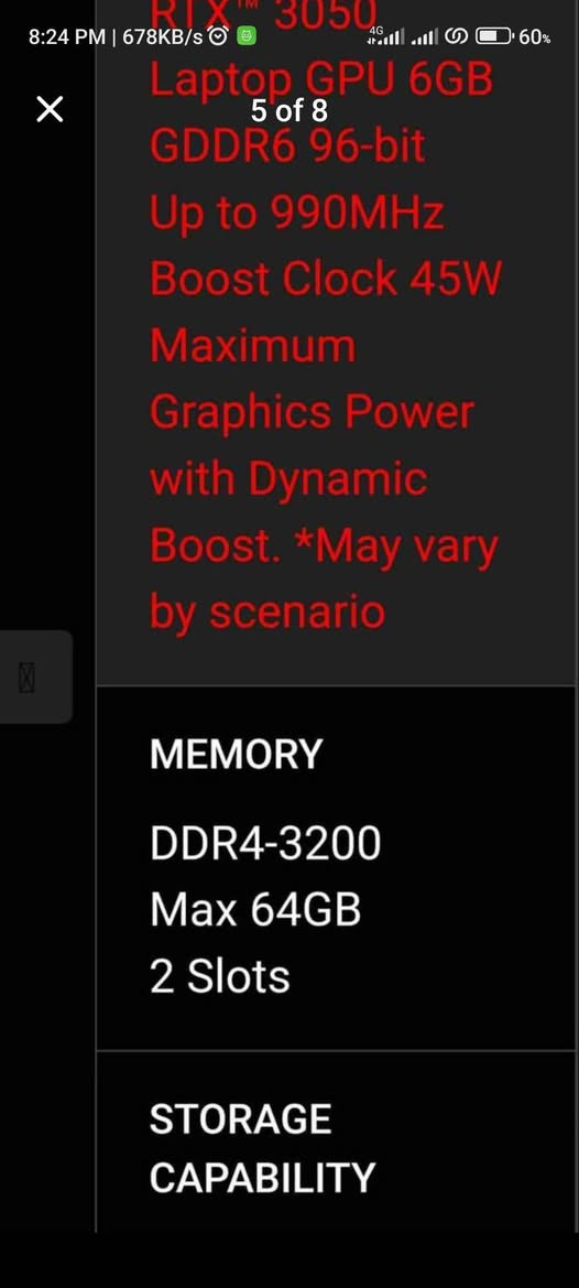 Msi Thin GF63 12UDX
لۆکی ناو پاکەتە هەڵنەپچڕاوە  تەنها بە 700$ ..
ئەمەش مواسەفاتەکانیـی:–
i7 12650H gily 12
3050 RTX 6GB
15.6inch 144hz
8GB Ram (Max 64 GB)
52.4 Whr Battery 3 Cell
120W Adapter
Windows 11 pro
1.86KG

نرخ=700$

0774 087 2958

https://www.msi.com/Laptop/Thin-GF63-12UX/Specification

  0774 087 2958 السليمانية, العراق
