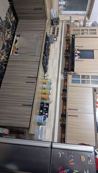 كاونتر خشب • ٧م • طباخ ما مستخدم