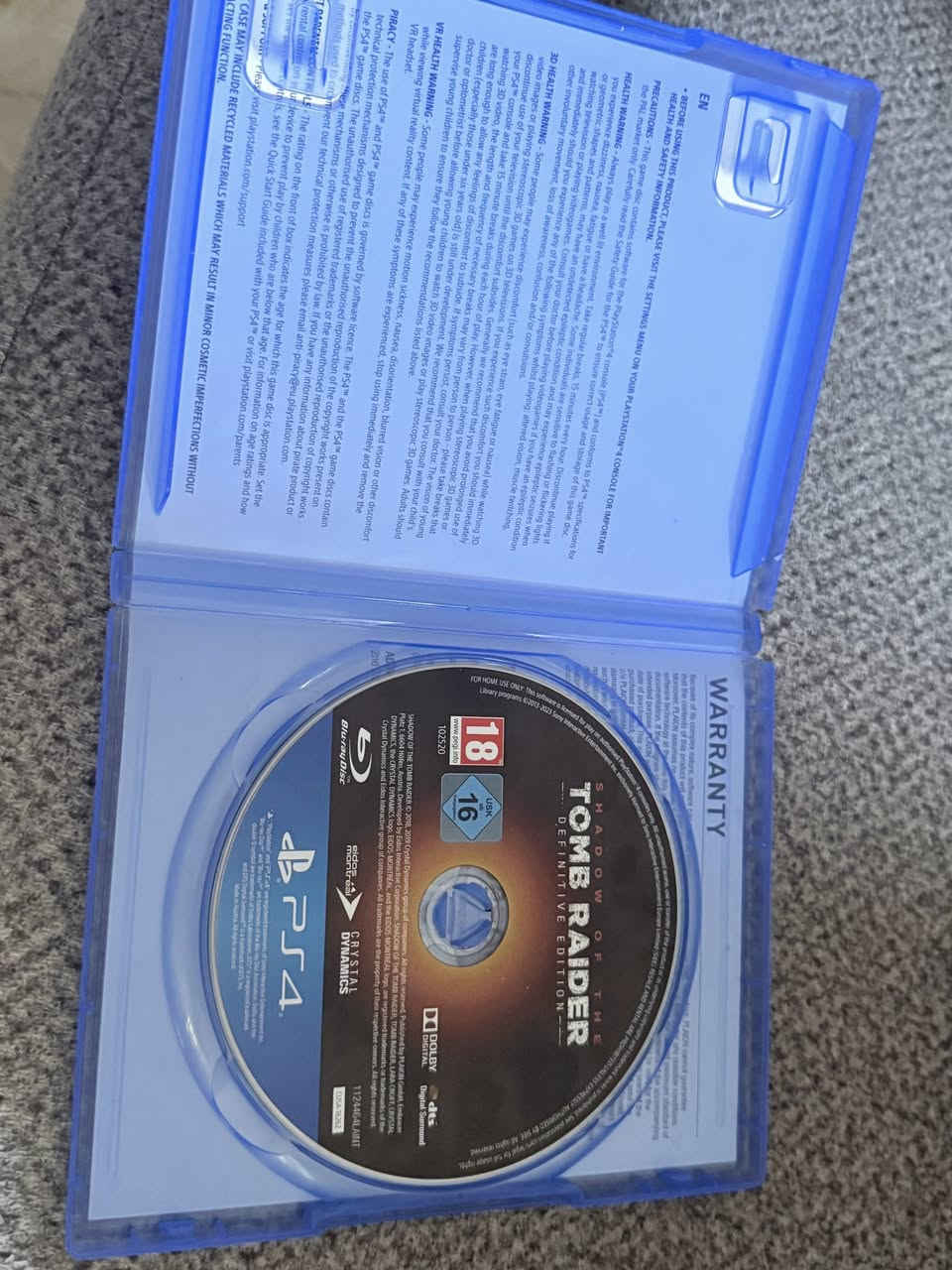 اقراص استبدال اول بيع 
1-SHADOW OF THE TOMB RAIDER 
2- BLACK OPS 4 
مكان - رمادي


**إذا كنت صاحب هذا الإعلان وتريد حذفه لأي سبب، رجاءا أرسل رسالة إلى الدعم الفني**