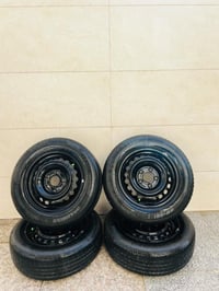 رنكات حجم 15 تخم تايرت جدد وصبغه اسود لماعي توني صابغهن ول نركات مكفول...