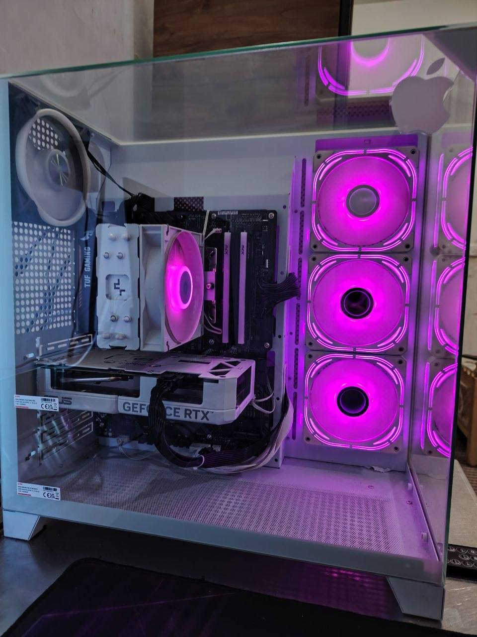 سلام عليكم PC للبيع جديدة 
مواصفات 
PSU DEEP COOL 600W PF600
MB ASUS B450 TUF Plus Gaming
AMD CPU RYZEN7 5700X TRAY
DEEP COOL GAMMAX AG400 WHITE
DDR4 16GB (2°8GB) 3600 ADATA XPG RGB D35G
NVMe WD BLUE SN5000 1TB 5150mb/s PCle 4.0
ASUs Dual RTX4060 BGB OC XLR-8 RGB DUAL FAN WHITE
السعر مليون 200 وبيهة مجال للشراي 
ول pc بعدهة بلضمان وجميع القطع وياهة الكارتون مالهة
***********
