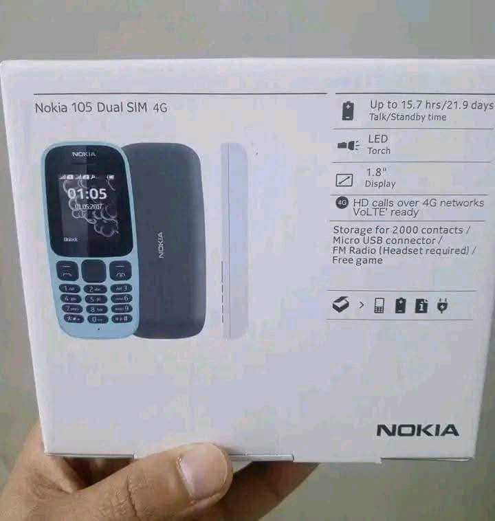 موبايل نوكيا 105 / 106 فيتنامي اصلي
المميزات 
◾ بطارية 800 مللي امبير 
◾ يدعم 2 شريحة
◾ رامات 4 ميجا بايت 
◾ الذاكرة الداخلية 4 ميجا بايت
◾ كشاف ليد
◾ شاشة 1.8 بوصة 
◾ يدعم الراديو 
◾ يدعم تسجيل 2000 اسم على ذاكرة االهاتف
السعر. //. 15🔥. الفففف.  بسسسس

لحككككك قبل نفاذ. الكمية 

العنوان:موصل حي سماح 

 🎊🎊 🎊 🎊🎊للاستفسار الاتصال على الرقم
***********
