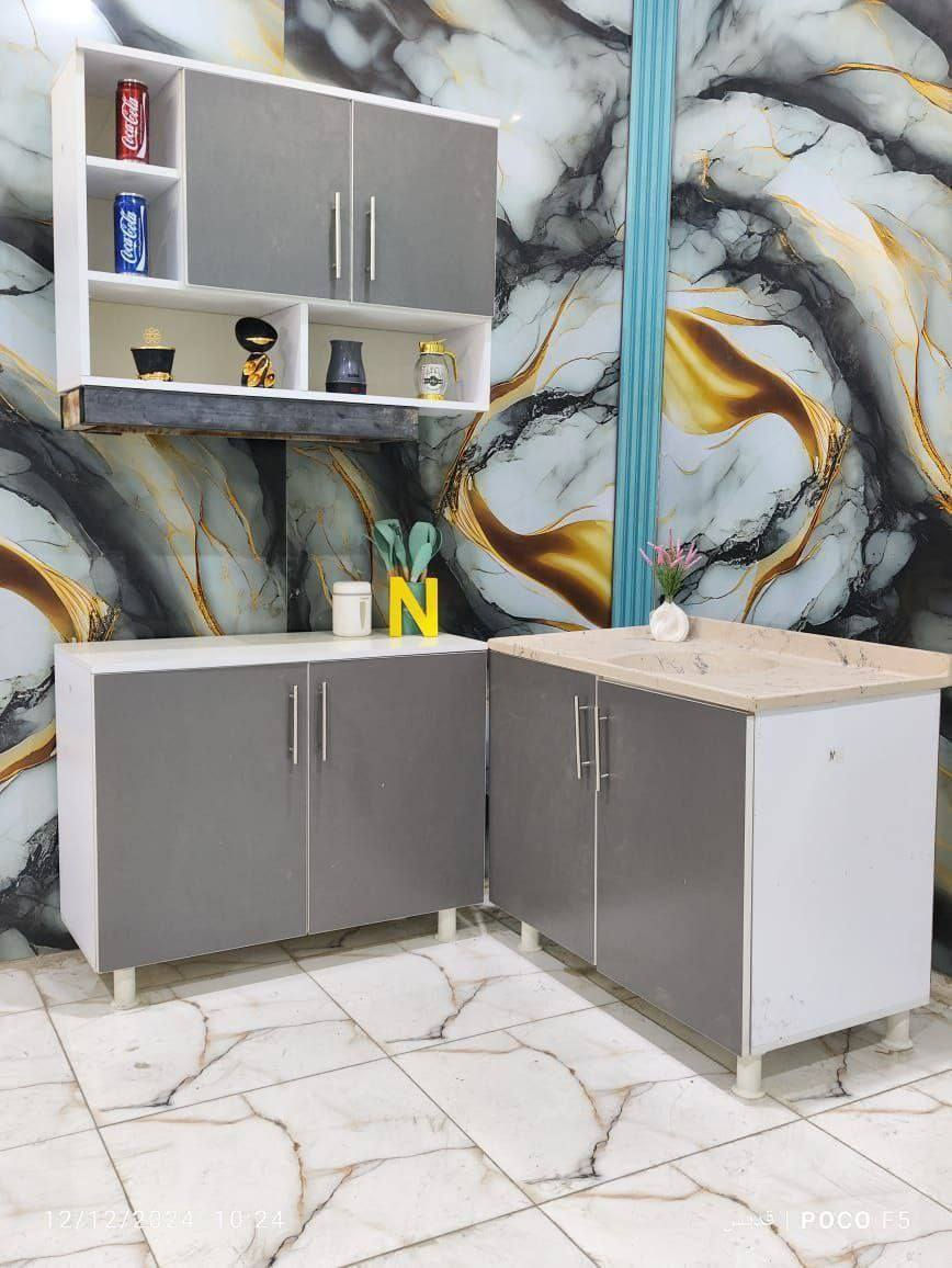 كاونتر خشب mdf
قياس متر 
وسنك متر 
ملحق متر 
هيكل Mdf. 

السعر 195الف 

التوصيل 
بغداد مركز مجاني 
واطراف 10
25/بابل+كربلاء+النجف +الديوانيه 
25/واسط 

اطراف واسط 

بدرة جصان الحي الموفقيه دجيلي 50

ميسان ناصرية سماوة.  50الف  
البصرة 60  

ديالى مركز 25

بلدروز 50

ارتفاع سنك 82 سنتيم مع مرمرة 
عرض سنك متر وعشرين
عمق سنك 50 سنتيم 

ارتفاع ملحق 70 سنتيم 
عرض ملحق متروعشرين
عمق ملحق 30 سنتيم
***********
