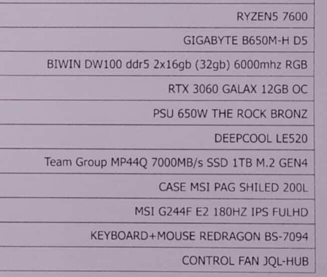 🎮🔥 وحش الألعاب – أداء خرافي بسعر منافس 🔥🎮
إذا تدور قوة + سرعة + ثبات… هاي التجميعة راح تخليك تعيش تجربة غير 💀🔥
💻 معالج جبار: Ryzen 5 7600
🎯 كرت شاشة أسطوري: RTX 3060 12GB
⚡ رام 32GB DDR5 – سرعة صاروخ
🚀 SSD 1TB Gen4 – تحميل خلال ثواني
جديد قبل 29 يوم اشتريته 
للاستفسار / ***********
