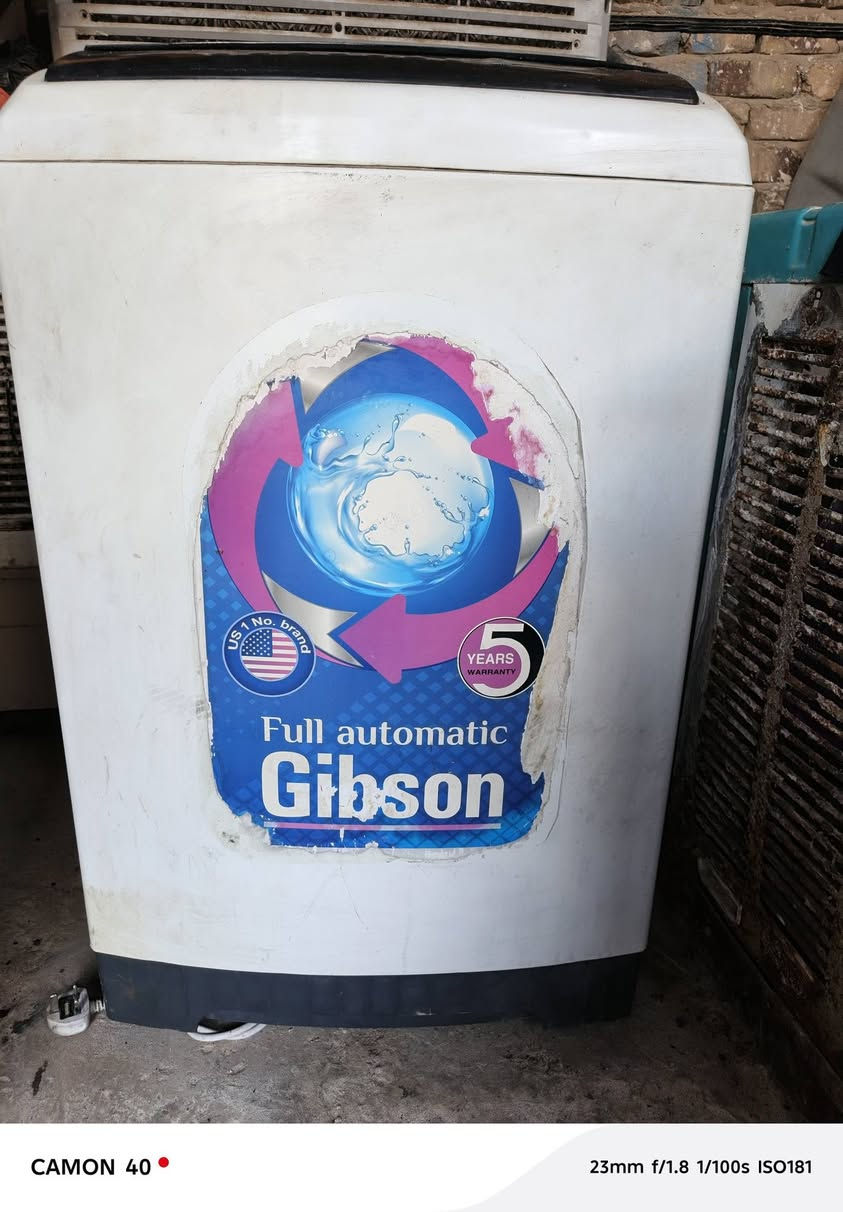 غسالة جبسون فول أوتوماتيك للبيع شغالة على الفحص ما داخله تصليح  السعر ١٤٠ الف وبيها  مجال قليل عنوان قرب ساحة التمثيل خلف عمارة حسين القفطاني ***********
