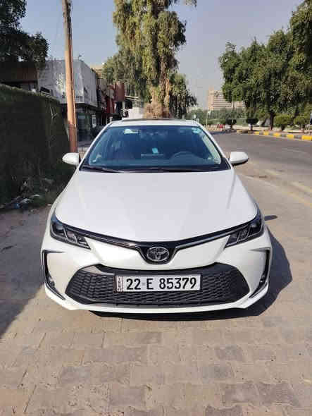 السلام عليكم 
للبيع 
كورلا موديل 23 
لون ابيض 
خليجي 
مكفوله ضمان الشركة (جيهان )
السياره 
 رقم اربيل سنويه بإسمي 
المواصفات 
فتحة سلايت 
بصمة  تشغيل 
بصمة  ابواب 
رادار امامي توقف آلي
ويل كب حجم 16 بلادي 
السياره جاهزه بدون اي نقص
السعر183 $ وبيها مجال 
الاتصال ع الرقم***********
