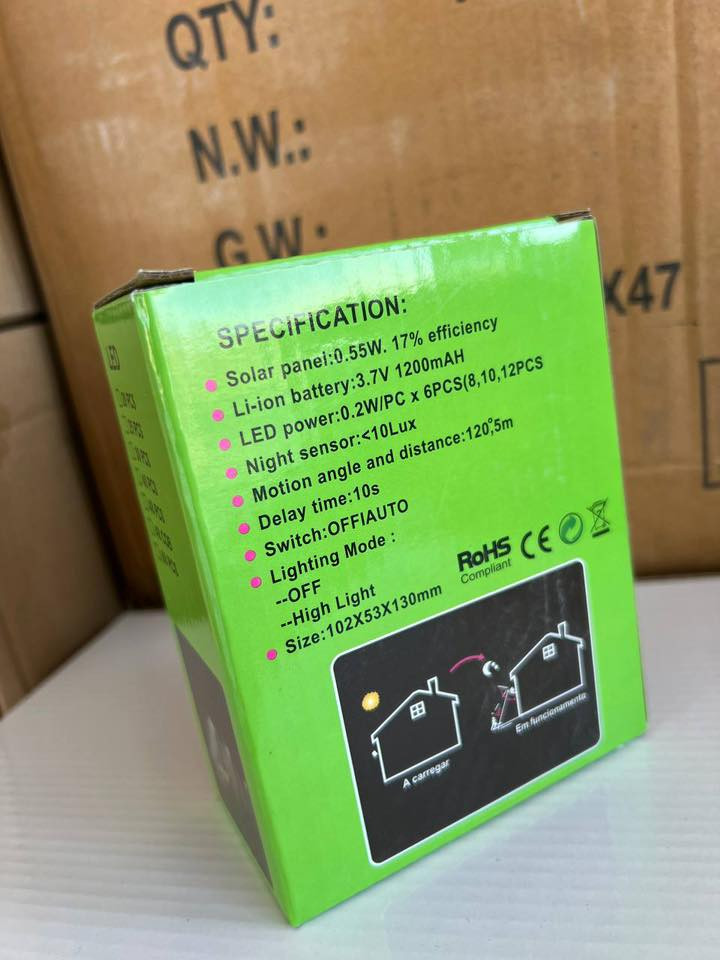 گڵۆپی تاقەشەمسی
گڵۆپی نوێ بەکارنەهاتوو 

یەک چاو LED

تاقە شەمسی 

مواسەفات 

بەتاریکی ئیش دەکات بە رۆژ دەکوژێتەوە 

حاسەیە واتەکەسیک بە بەردەمیا هاتو جۆ بکات خۆی هەل دەبیت _ لەدوای نەمانی جولە دەکوژێتەوە 

برخو خۆی لەگەلدایا بۆ هەلواسین  

پاتری ٣.٧ فولتی ٨٠٠ملی ئمپیر 

قەبارەی ٩.٦سم _ ١٢.٤ سم _ ٤.٨ سم 

نرخ ١ دانە ٣ هەزار _    

عدد بەردەستە 

لەسەروی ٧ دانە بە ٢٠ هەزار

جوملە بەردەستە بۆ دوکاندارەکان 

زەمانی شەش 6مانگی هەیە

گەیاندن لەسەر خۆمانە  بۆ تەواوی کوردستان و عێراق

ژ.م ***********
