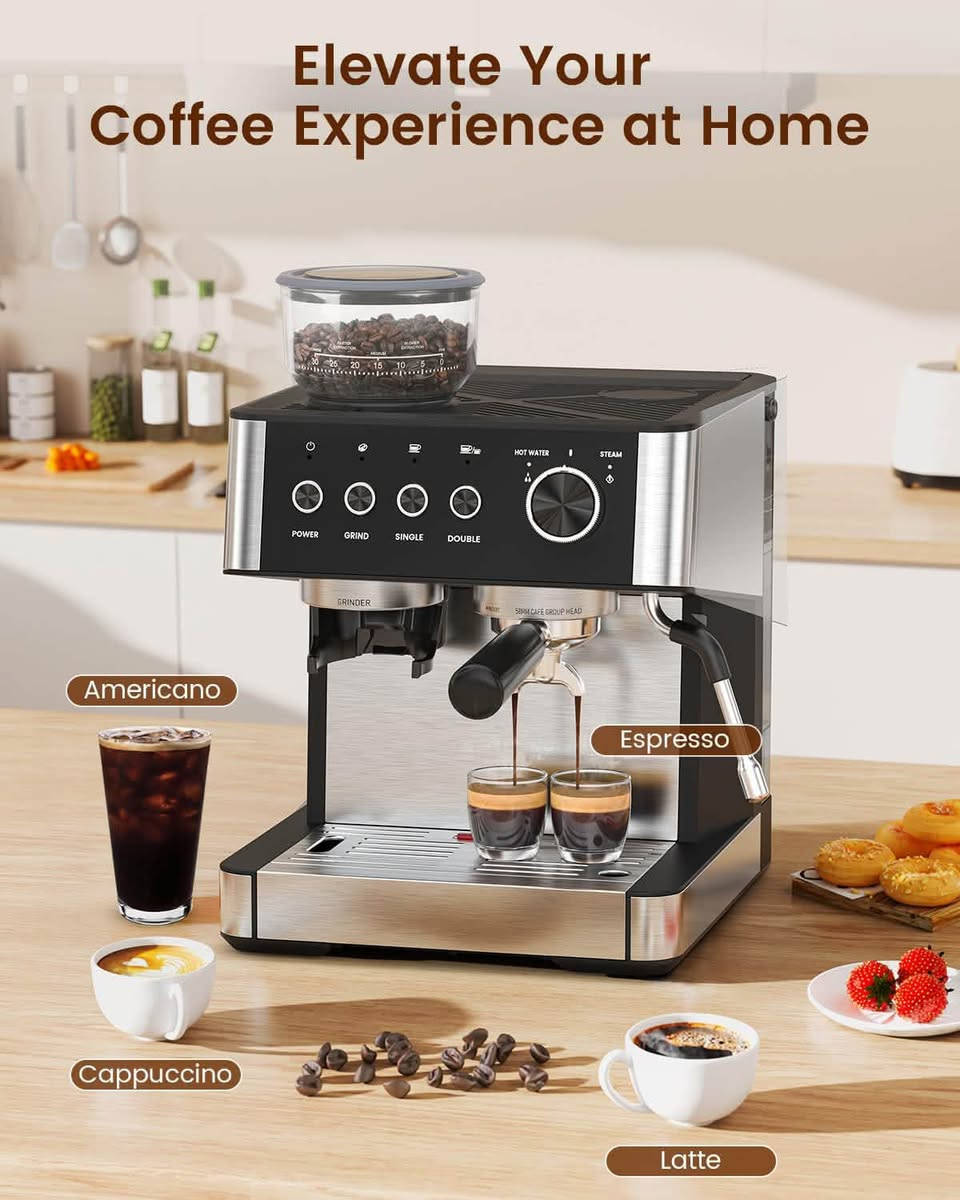 عرض خاص اخوان 🔥 230 الف فقط ⬇️⬇️
آلة تحضير القهوة Kogan Espresso Barista مزودة بمطحنة مدمجة، وتتميز بوجود مقبض التحكم بضغط البخار على الجانب الأيمن.تحتوي الآلة على أزرار تحكم واضحة للتشغيل، الطحن، وكوب واحد أو مزدوج، بالإضافة إلى موزع للمياه الساخنة.تأتي الآلة بهيكل من الفولاذ المقاوم للصدأ ومجموعة تحضير مقاس 58 ملم لتجربة قهوة احترافية في المنزل.


**إذا كنت صاحب هذا الإعلان وتريد حذفه لأي سبب، رجاءا أرسل رسالة إلى الدعم الفني**