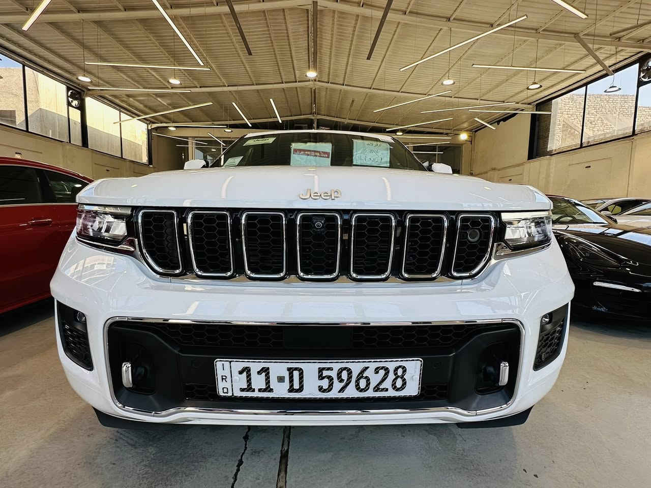 السلام عليكم زبائننا ومتابعينا الاعزاء جيب كراند شيروكي فئه الاوفر لاند (OVERLAND) (Two colors ) موديل 2024 تو كلر الجديدة كليا ماشية (500) ميل اعلى مواصفات خليجية وكالة هارلم 5 راكب محرك 3600 ضمان 3 سنوات او 60 الف مغلفة تغليف كامل من هي زيرو بتغليف ال 👈 PPF 👉  مركز (NVN) والتغليف بي ضمان 10 سنوات والسياره بعدها علوكالة مكفولة كفالة عامة كما موضح أدناه :
المواصفات فول 1/1 
توقف ذاتي رادارات جانبية وخلفية ورادار امامي 5 كامرات مع كامرة ليلية ونظام المنطقة العمياء فور ويل درايف
جكات امامية وخلفية
تدفئة وتبريد الكشنات ستيرن تدفئة
وداخل جلد الاسود الملكي المرغوب بصمة وتشغيل عن بعد 
وبانوراما وحساسات داتا شو مقاعد امامية تدليك وبقية المواصفات المعروفة : 
(1) مرقم بغداد الدولي الجديد
(2) الكبات والارضيات وعدة الاسعافات الاولية بعدهن ممستعملات مع باقي الملحقات 
(3) السيارة خاصعة للفحص والسونار من قبل مركز المندلاوي يعني بيها تقرير شامل من ناحيه الصبغ والبارد والتبديل والكيلو متر والعقول والگير والمحرك وباقي التفاصيل 
(4) السيارة ام الضمان وخاضعة لشركة هارلم 
للاستفسار الاتصال
***********
***********
***********
رقم الادارة
***********
او زيارتنا بغداد نفق الشرطة شارع الكنيسة مقابل حي السفارات معرض الاصدار الاول وتحياتنا للجميع .
